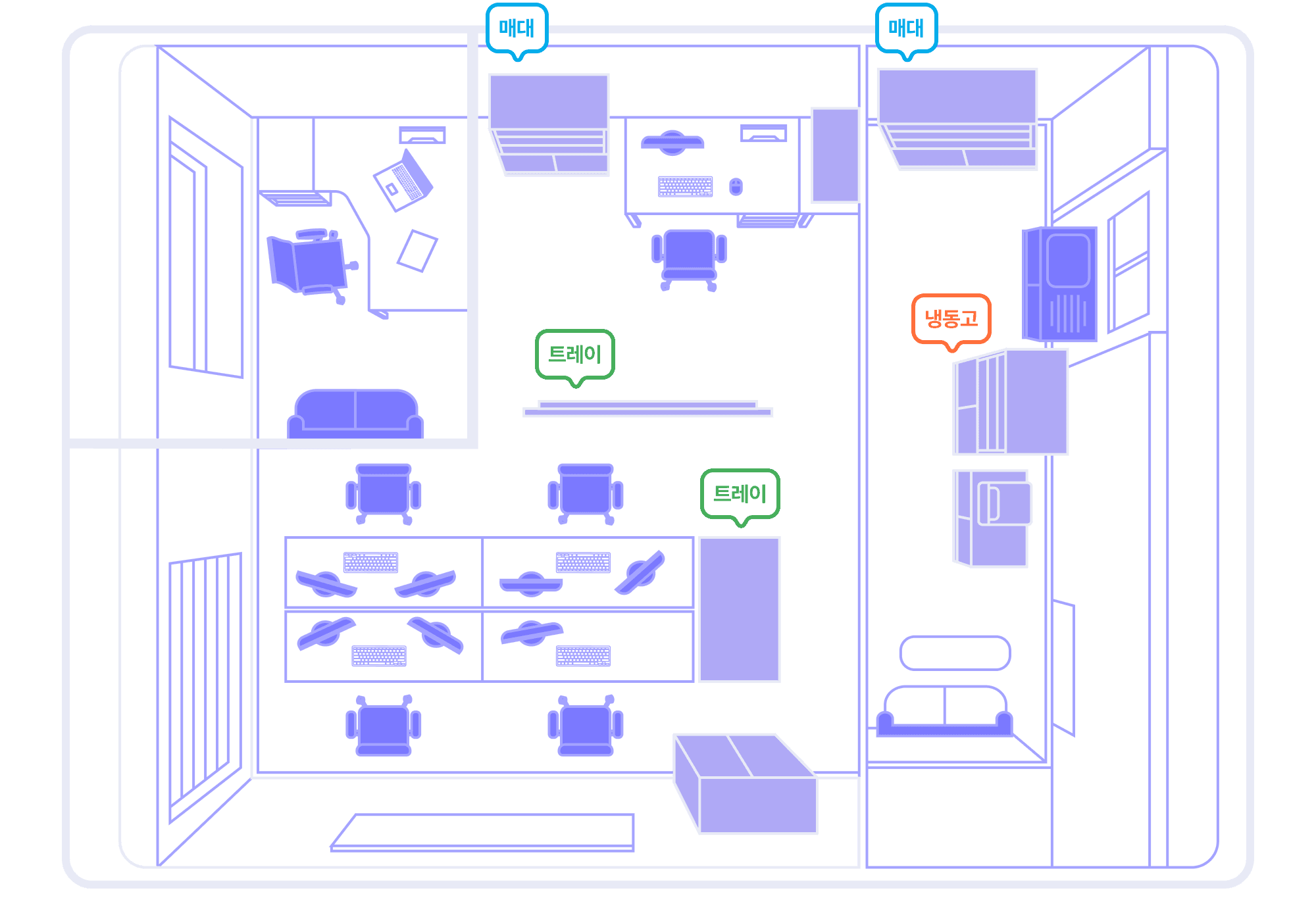 30만원대 사무실 평면도 예시