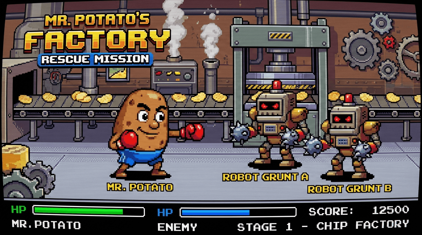 불량감자 구출작전 게임 화면