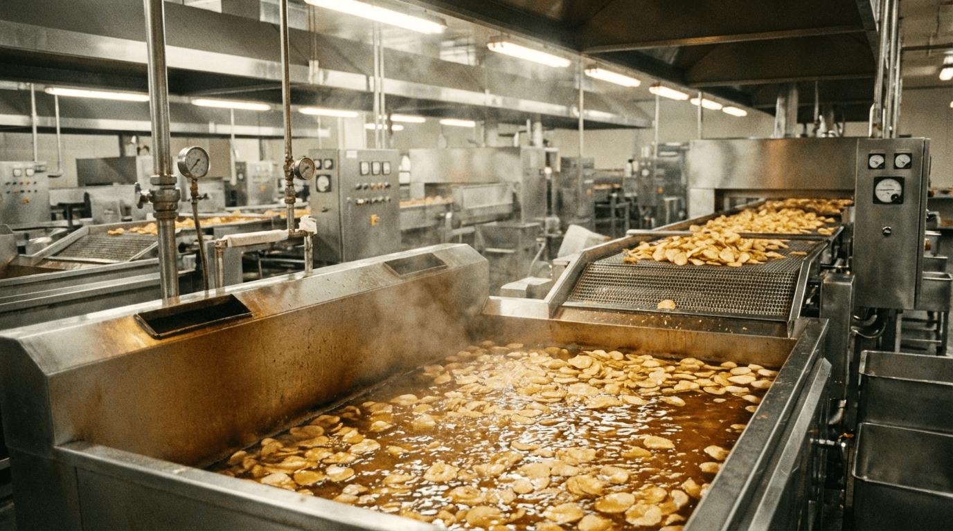 1988년 감자칩 공장 생산라인